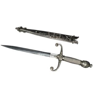 KNIGHTS DAGGER WITH SCABBARD Sheath 17inch Long